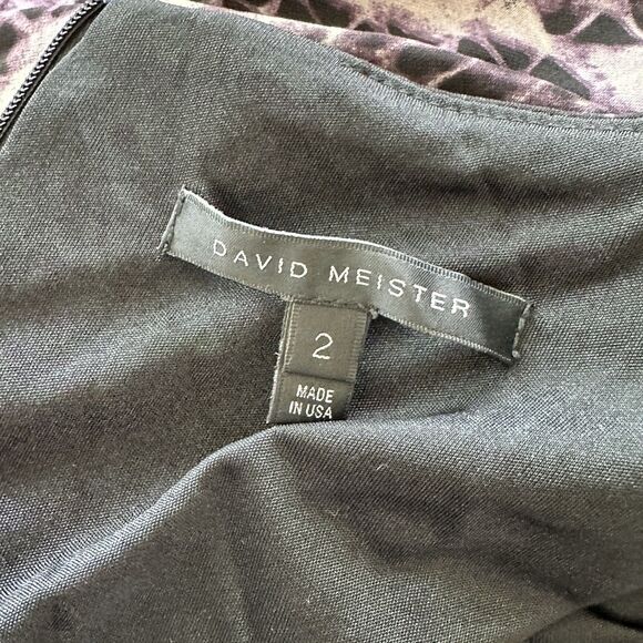 NWT David Meister 2 snake print Long Sleeve Faux Wrap Jersey Dress - Picture 5 of 16